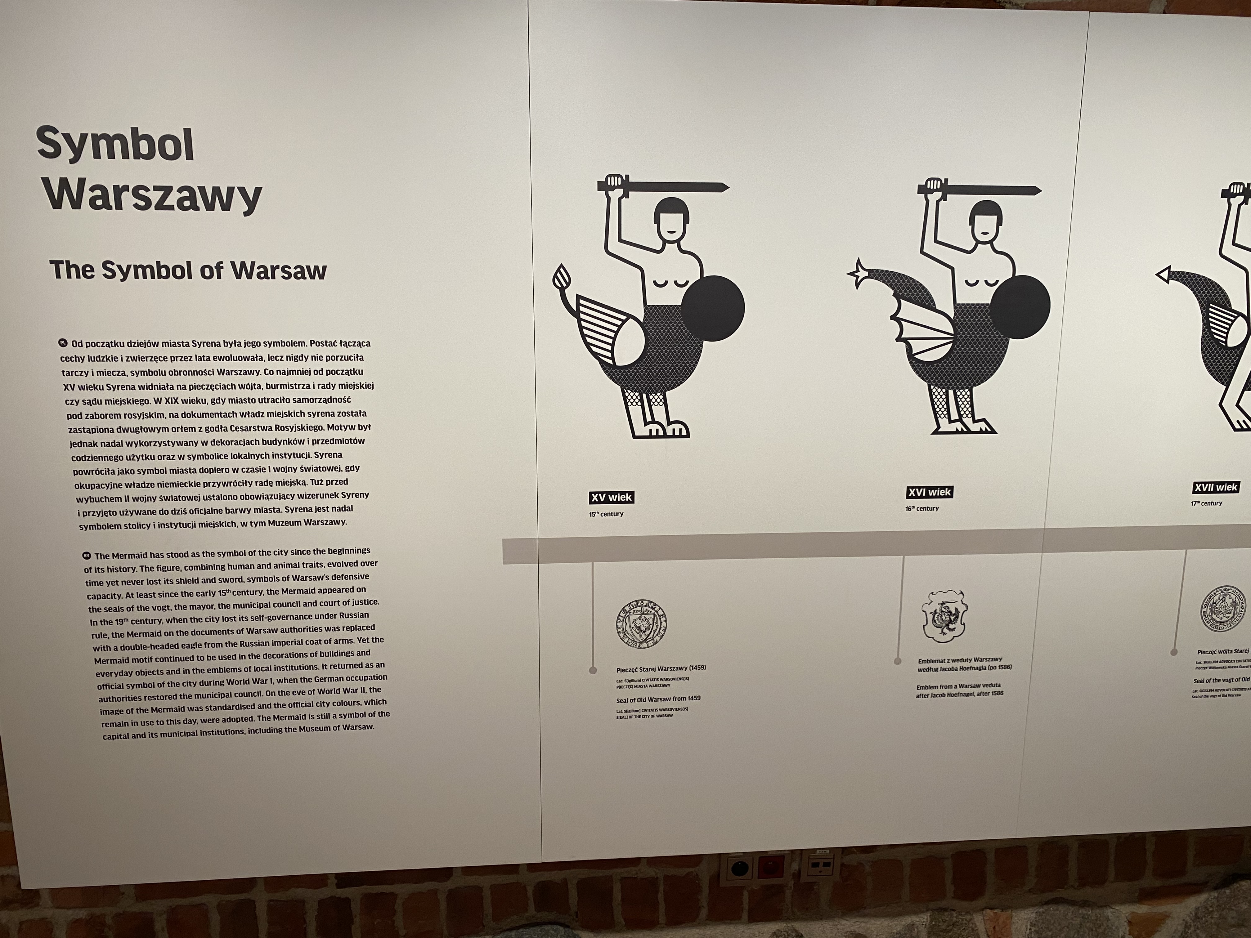 plakat symbol Warszawy - Syrenka